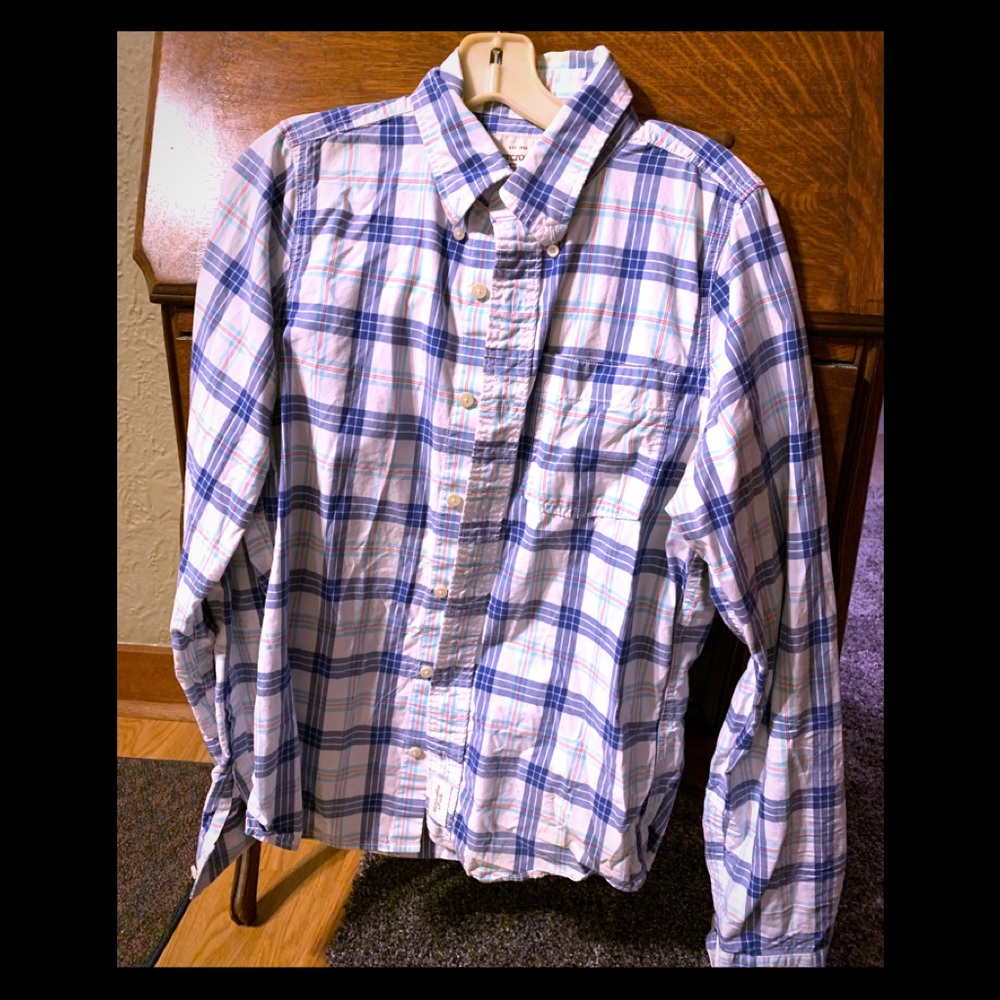 Abercrombie plaid button down - medium